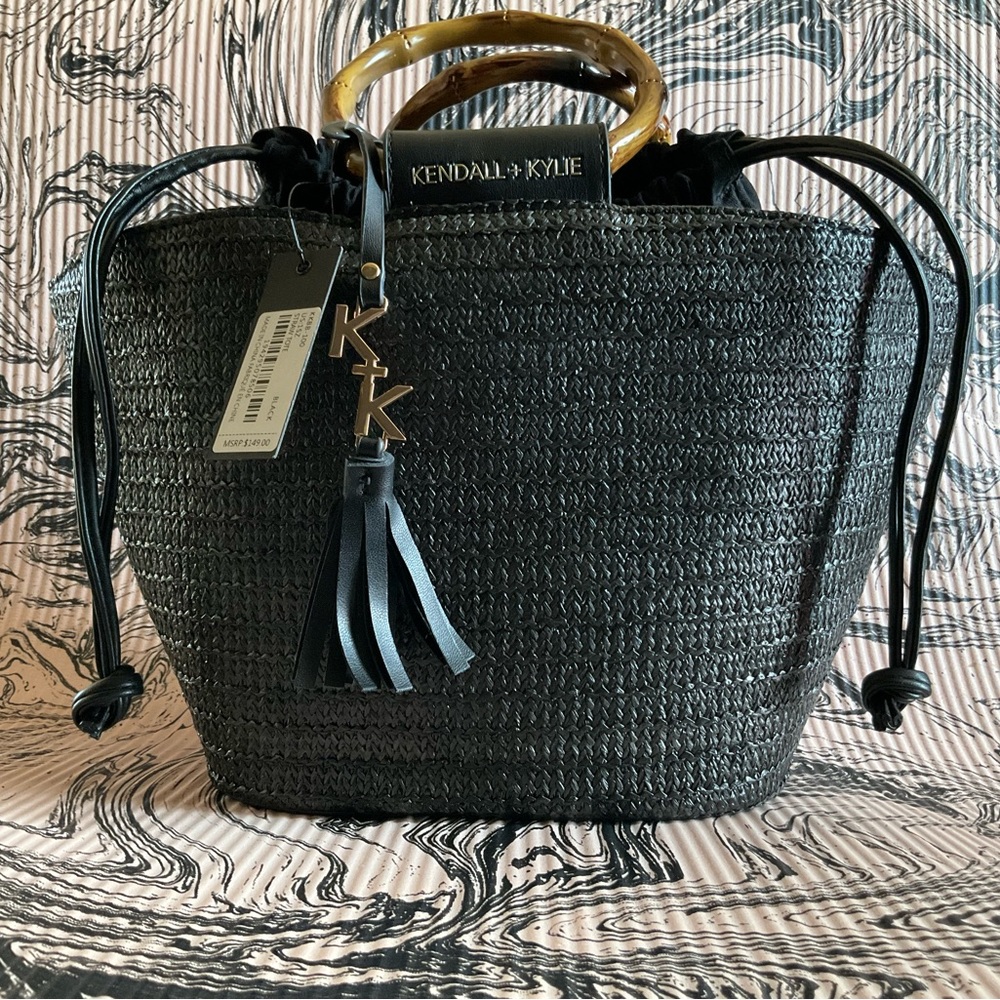 Kendall +Kyle Straw Tote Bag
